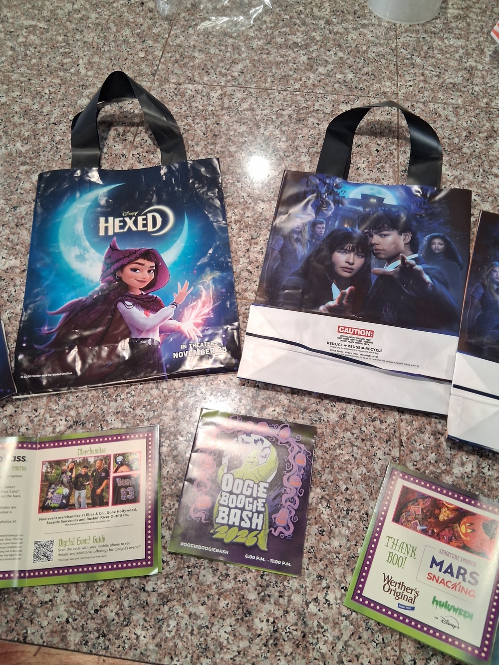 Disney Hexed Reusable Tote Bag - Blue.From DISNEY The OOGIE BOOGIE BASH 26.Set 4